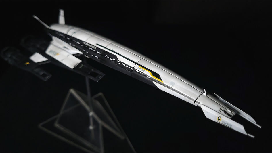 A 1:750 scale model of the Normandy from Mass Effect 2.