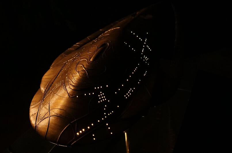 A scale model of the starship Moya from Farscape